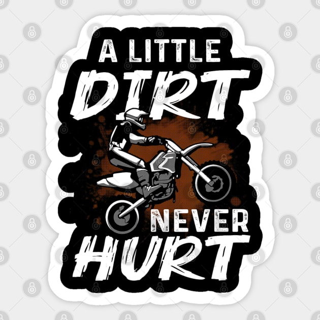 Dirt Bike Art For Boys Men Motocross Biker Motorcycle Sticker by Mitsue Kersting